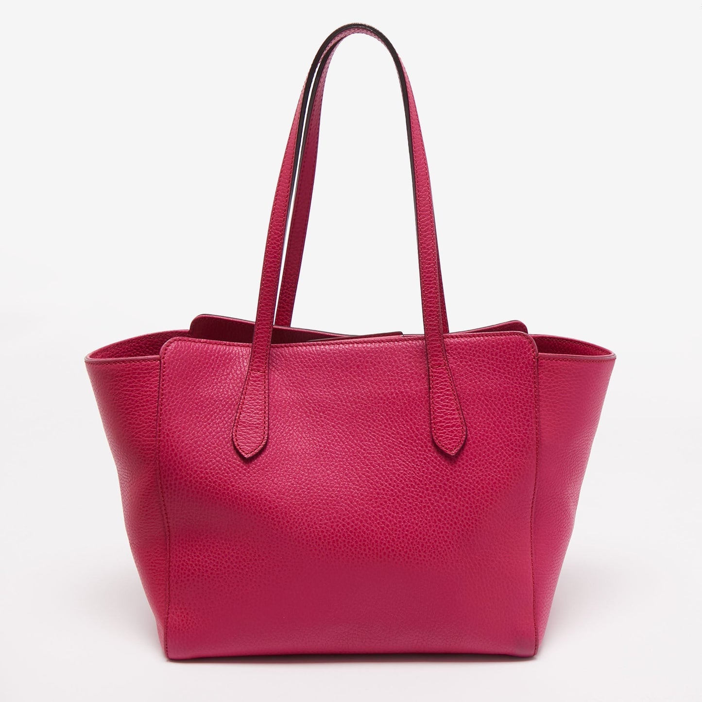 Gucci Pink Pebbled Leather Small Swing Tote