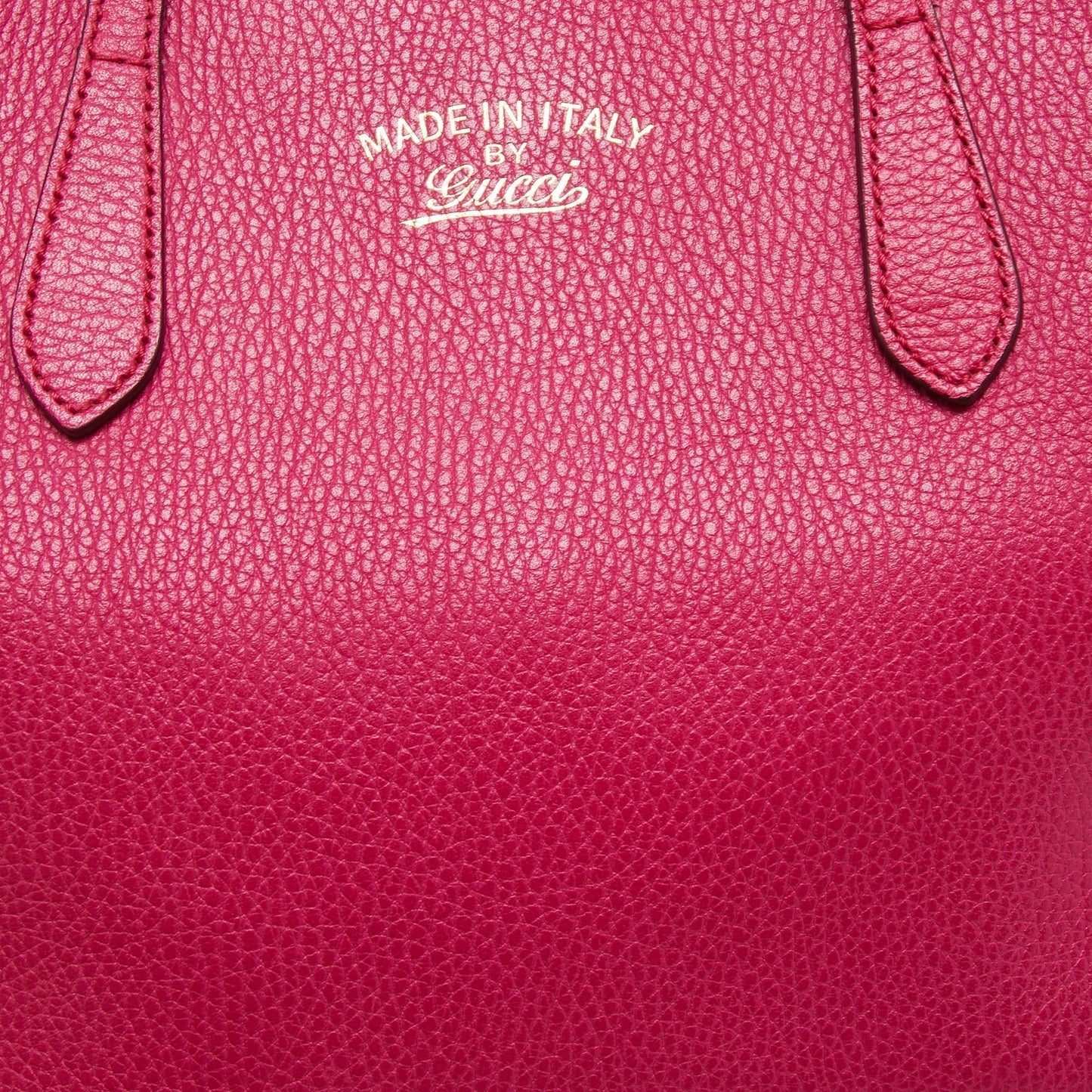 Gucci Pink Pebbled Leather Small Swing Tote