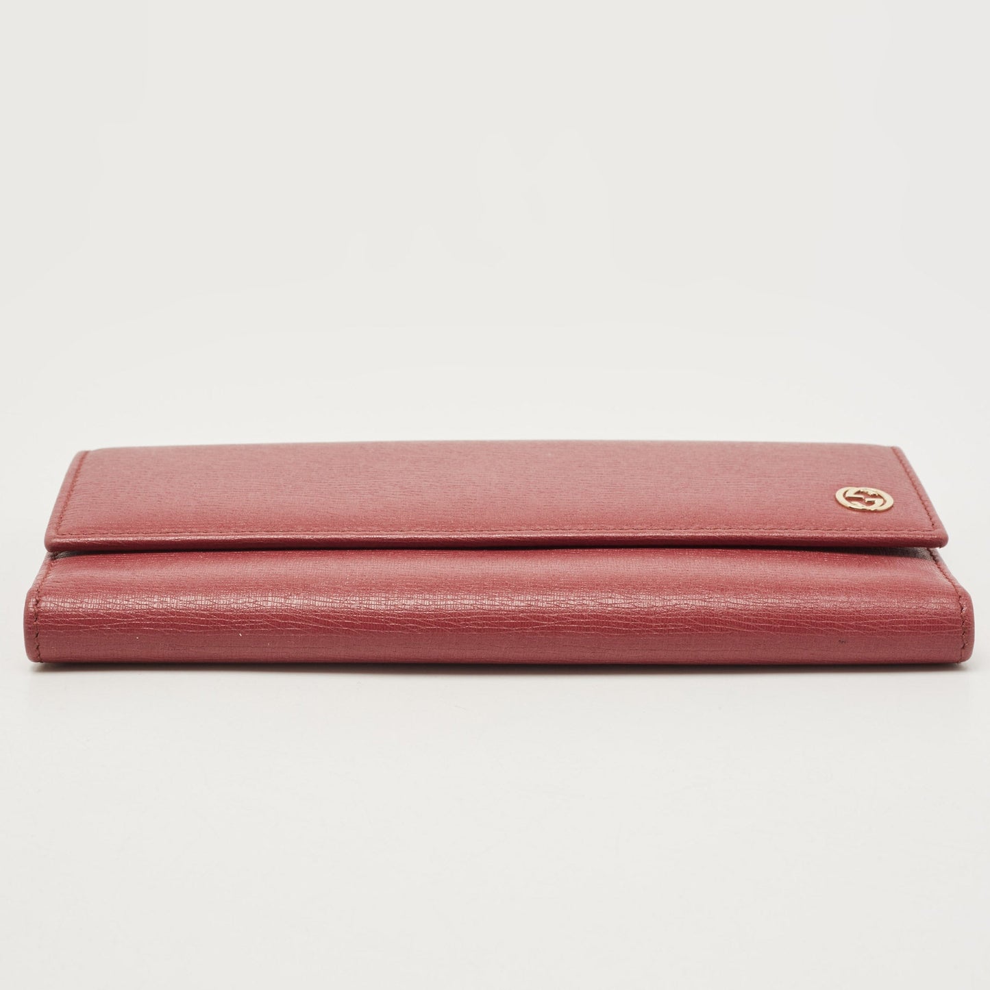 GUCCI Pink Leather Interlocking G Continental Wallet