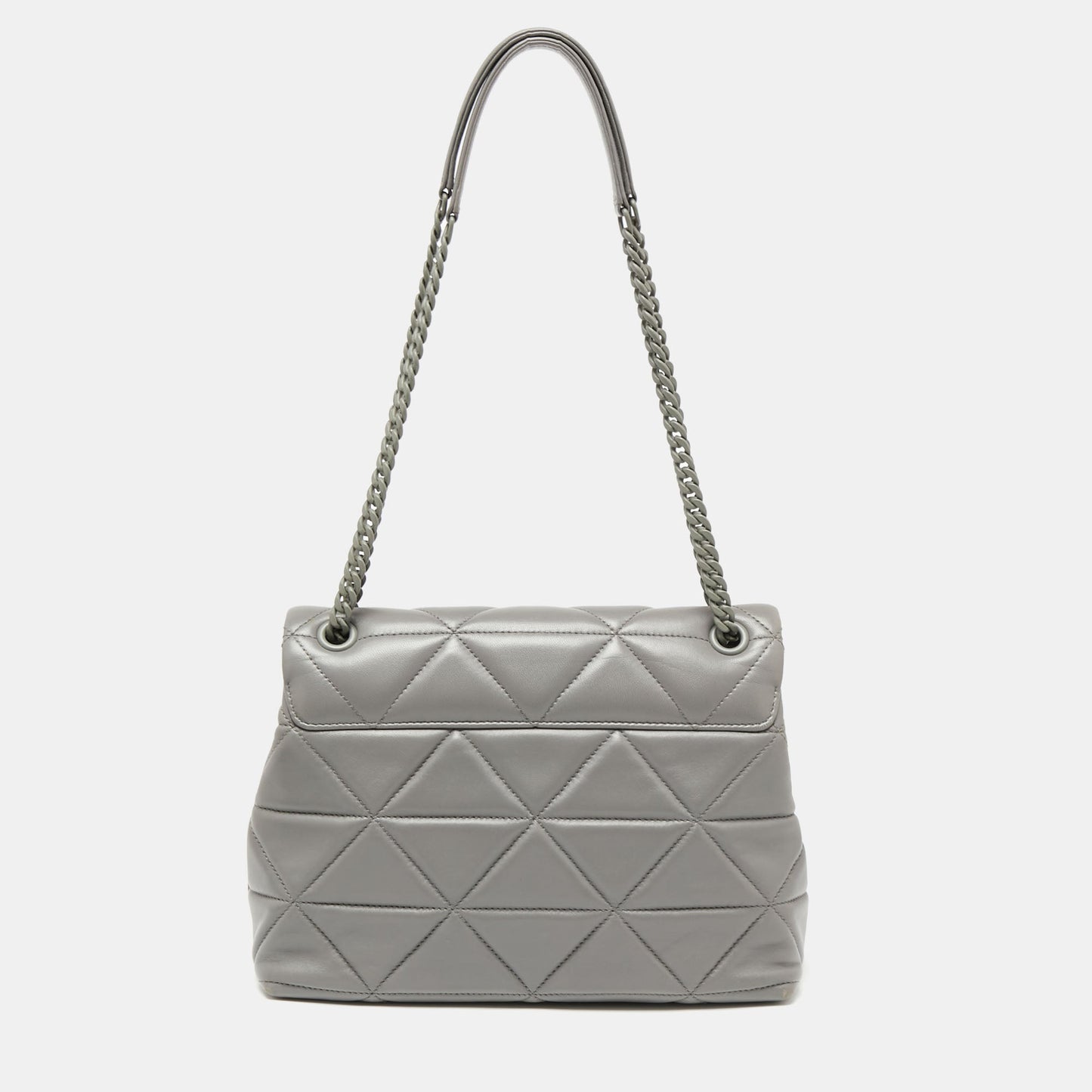 Prada Grey Nappa Leather Large Spectrum Shoulder Bag