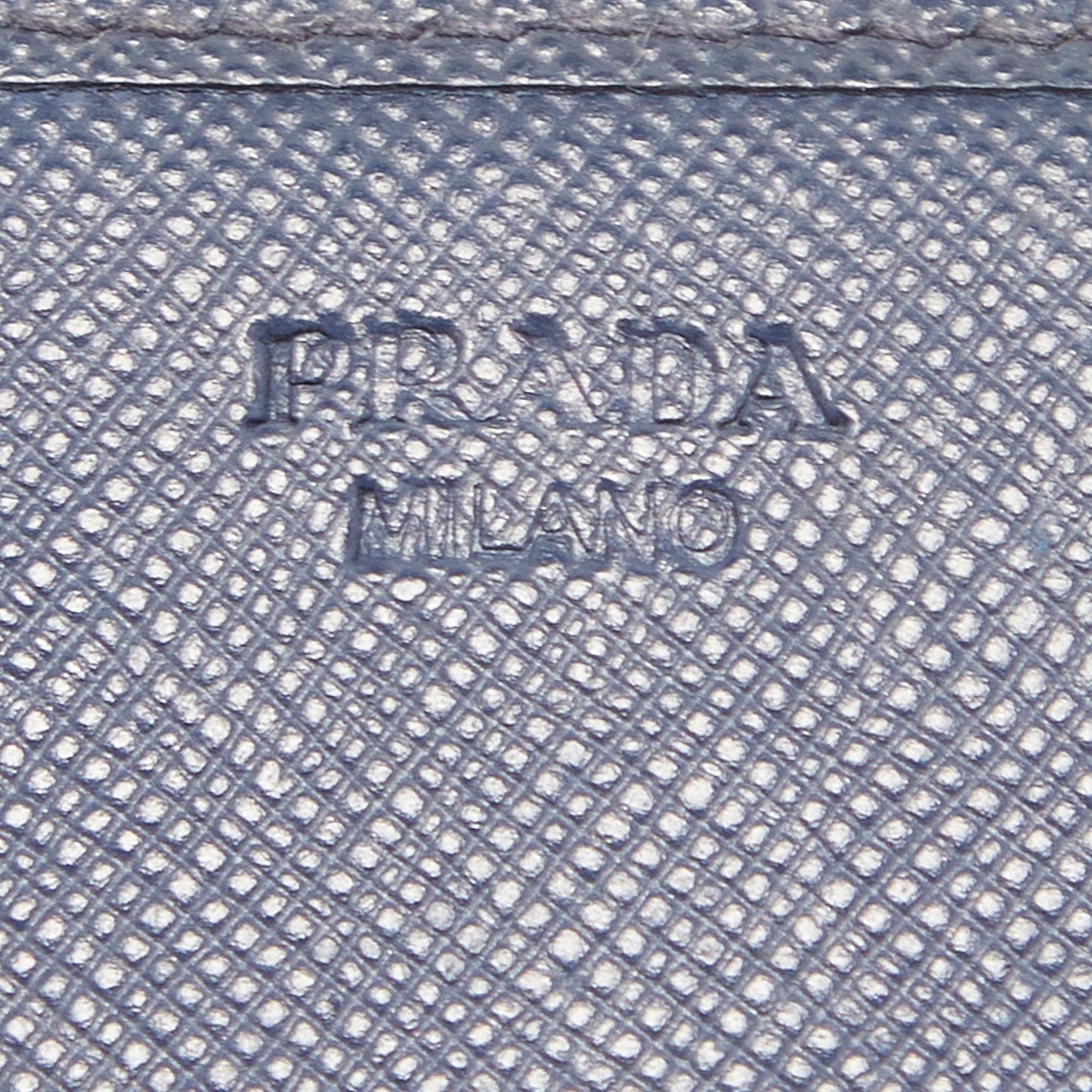 PRADA Blue Saffiano Leather Continental Wallet