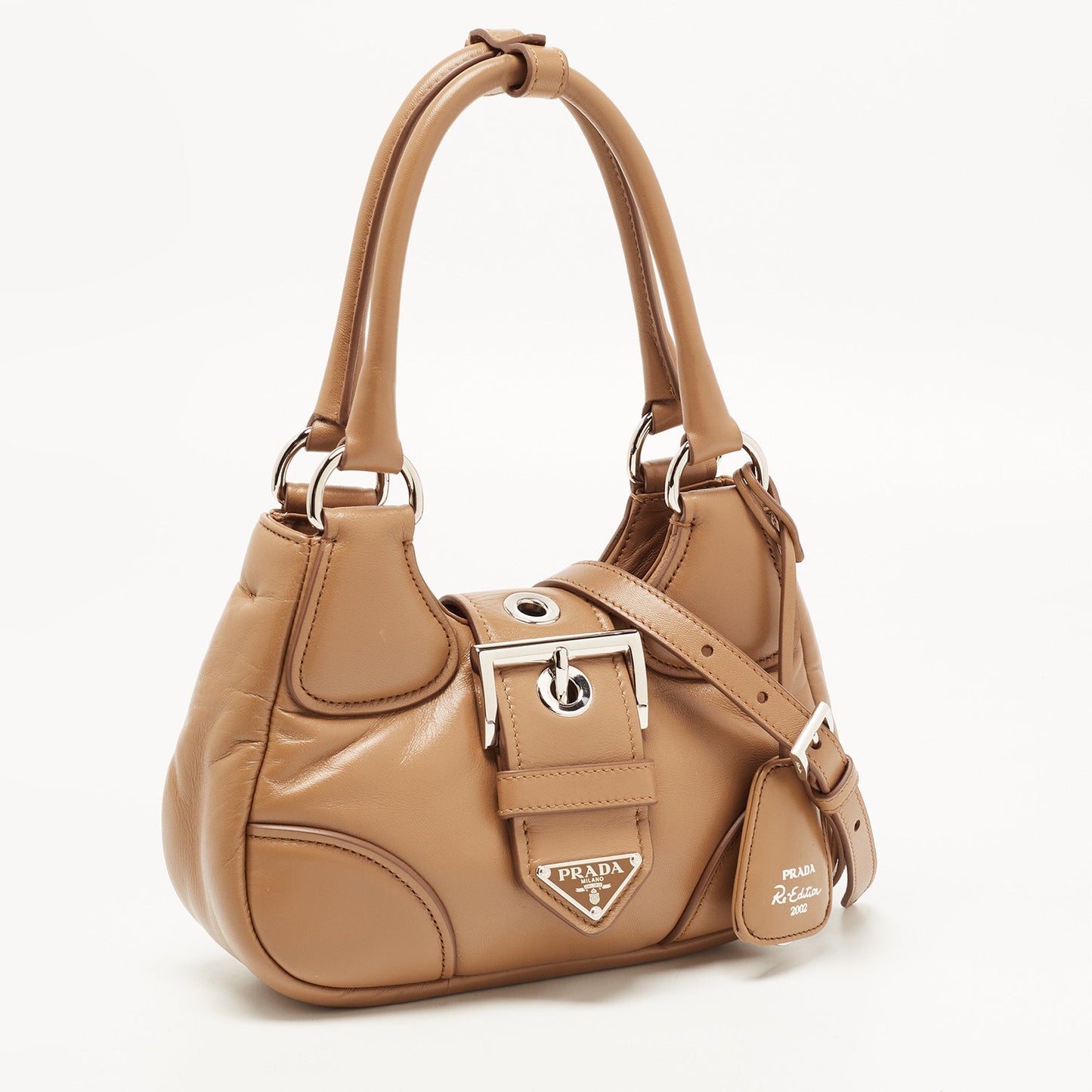 PRADA Brown Moon Padded Leather Re-edition 2002 Bag