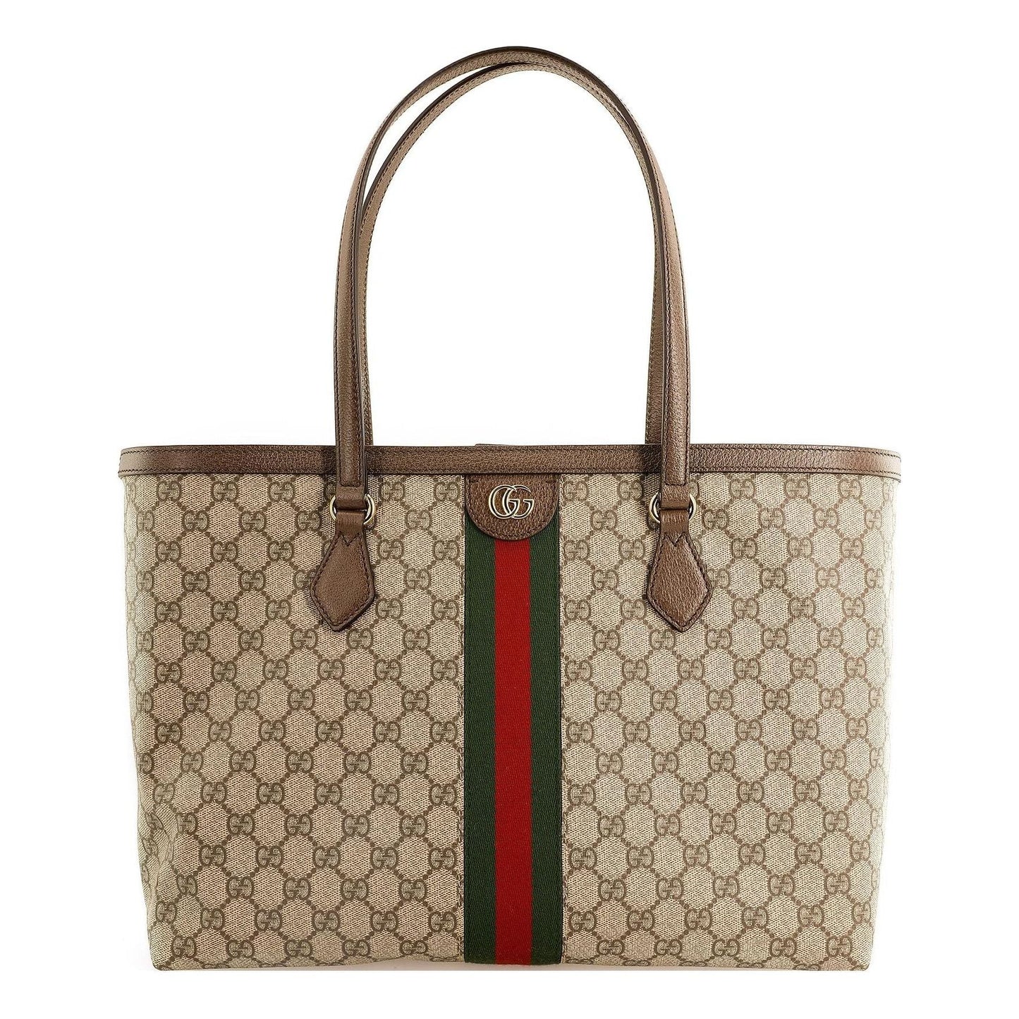 (WMNS) GUCCI Ophidia GG Middle-Sized Tote Bag Brown 631685-96IWB-8745