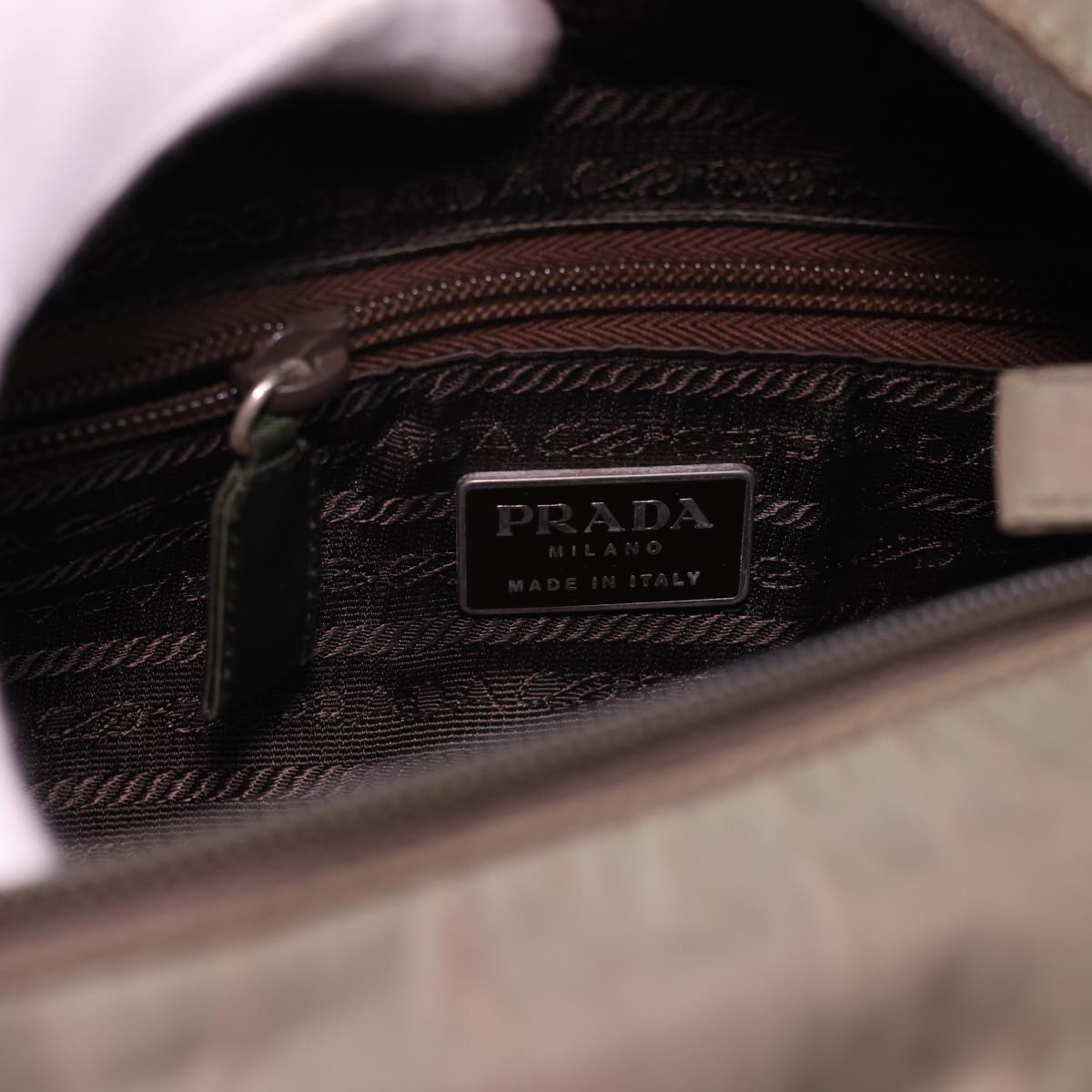 PRADA Shoulder Bag Nylon Khaki  ny224