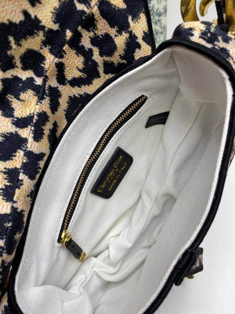 Dior SADDLE BAG Beige Multicolor Mizza Embroidery