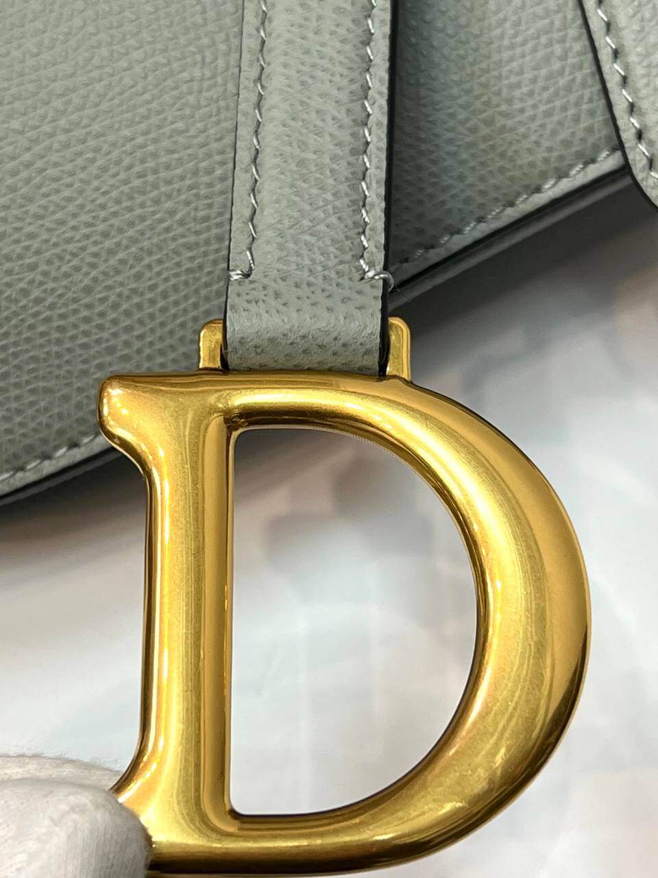 Dior SADDLE BAG Gray WITH STRAP