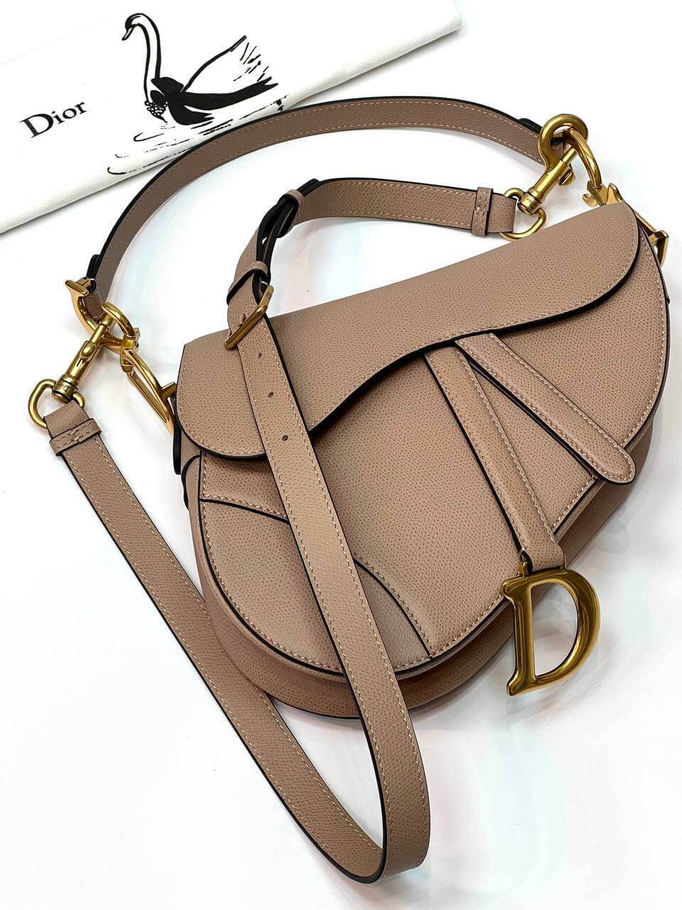 Dior SADDLE BAG Taupe WITH STRAP