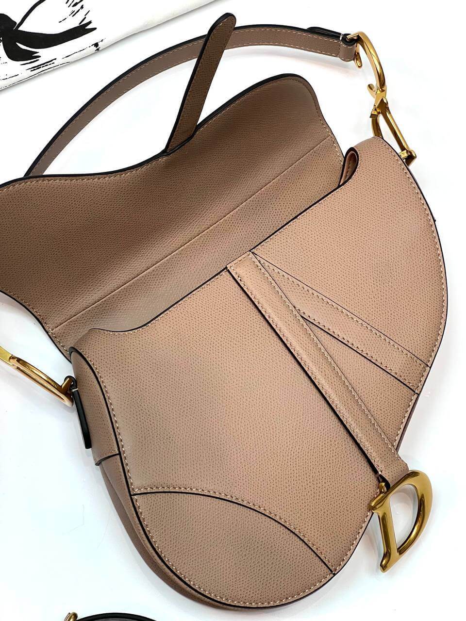 Dior SADDLE BAG Taupe WITH STRAP