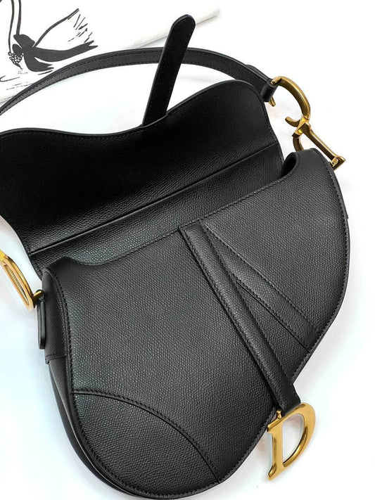 Dior SADDLE BAG black WITH STRAP