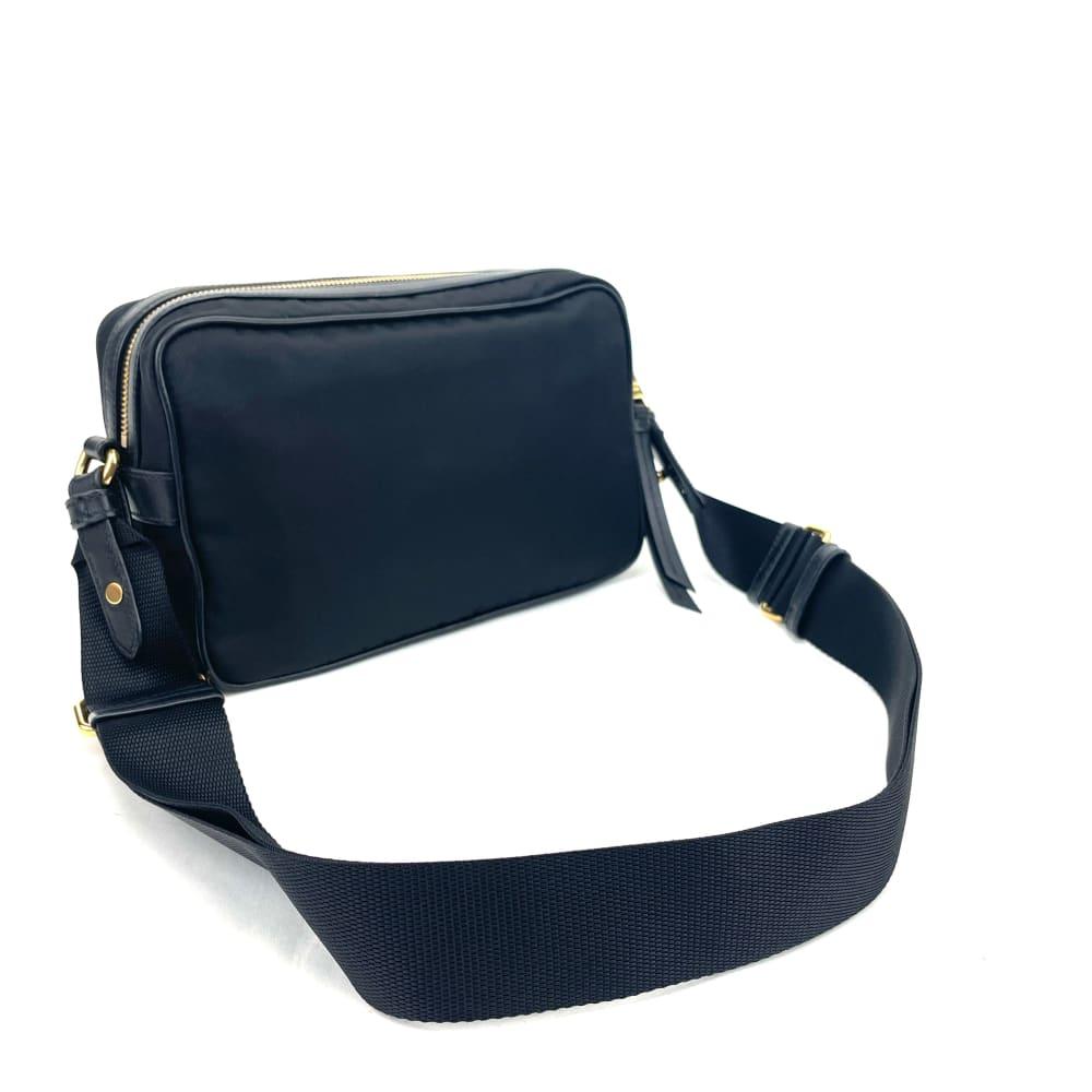 PRADA Soft Calf-Trimmed Tessuto Camera Bag