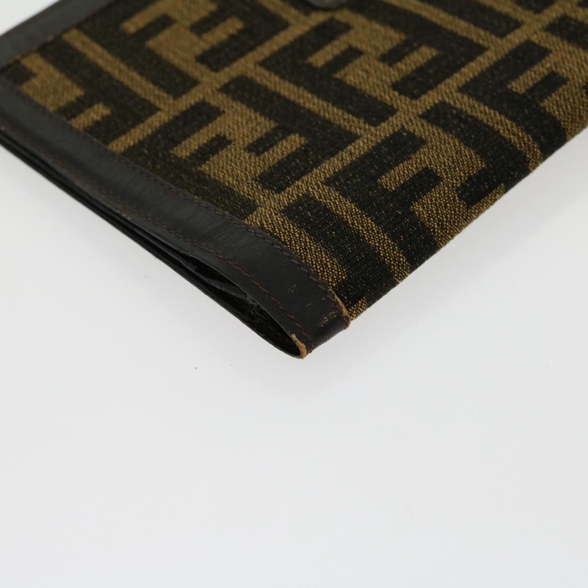 FENDI Zucca Canvas Wallet Brown Black  rd2162