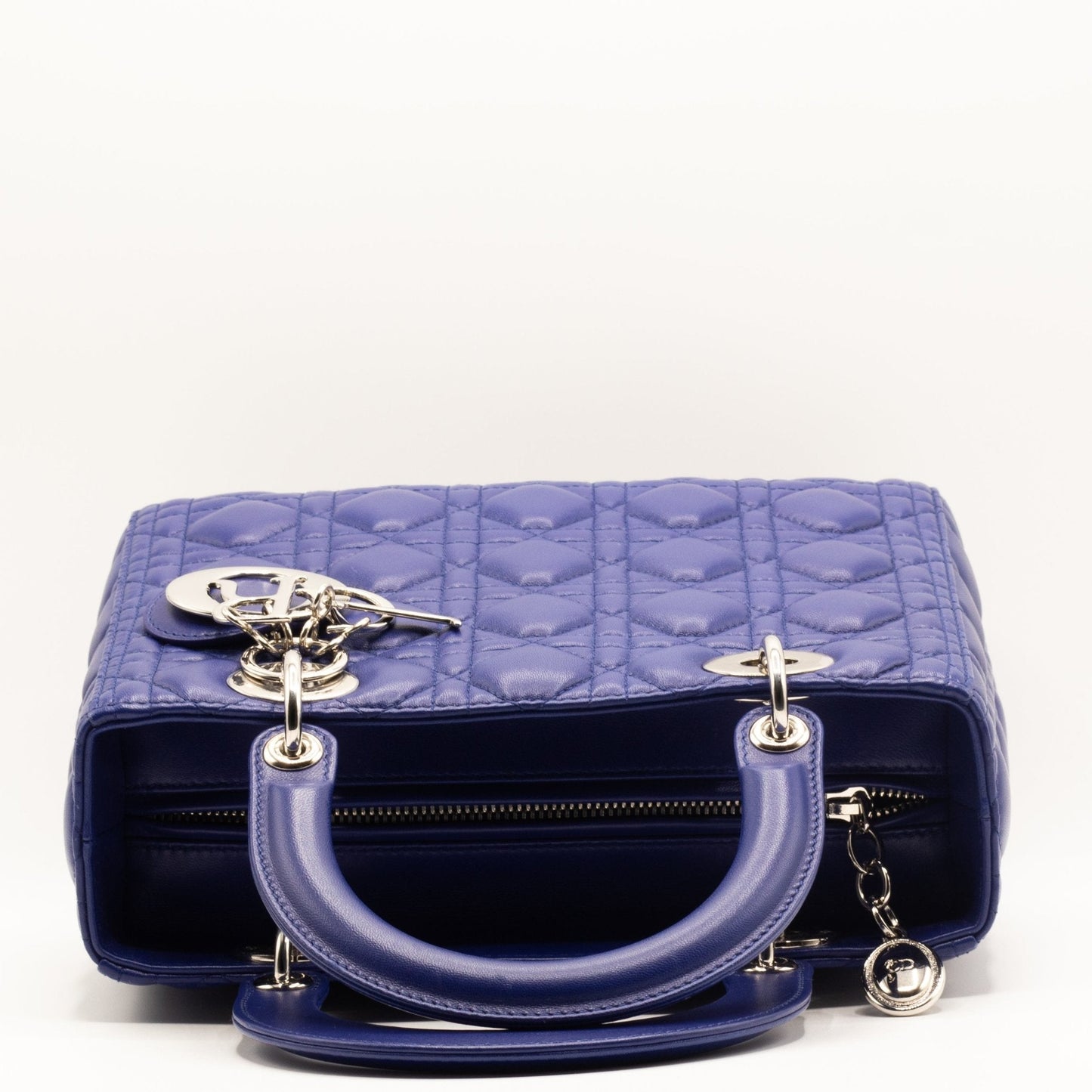 Lady Dior Cannage Iris Leather Medium