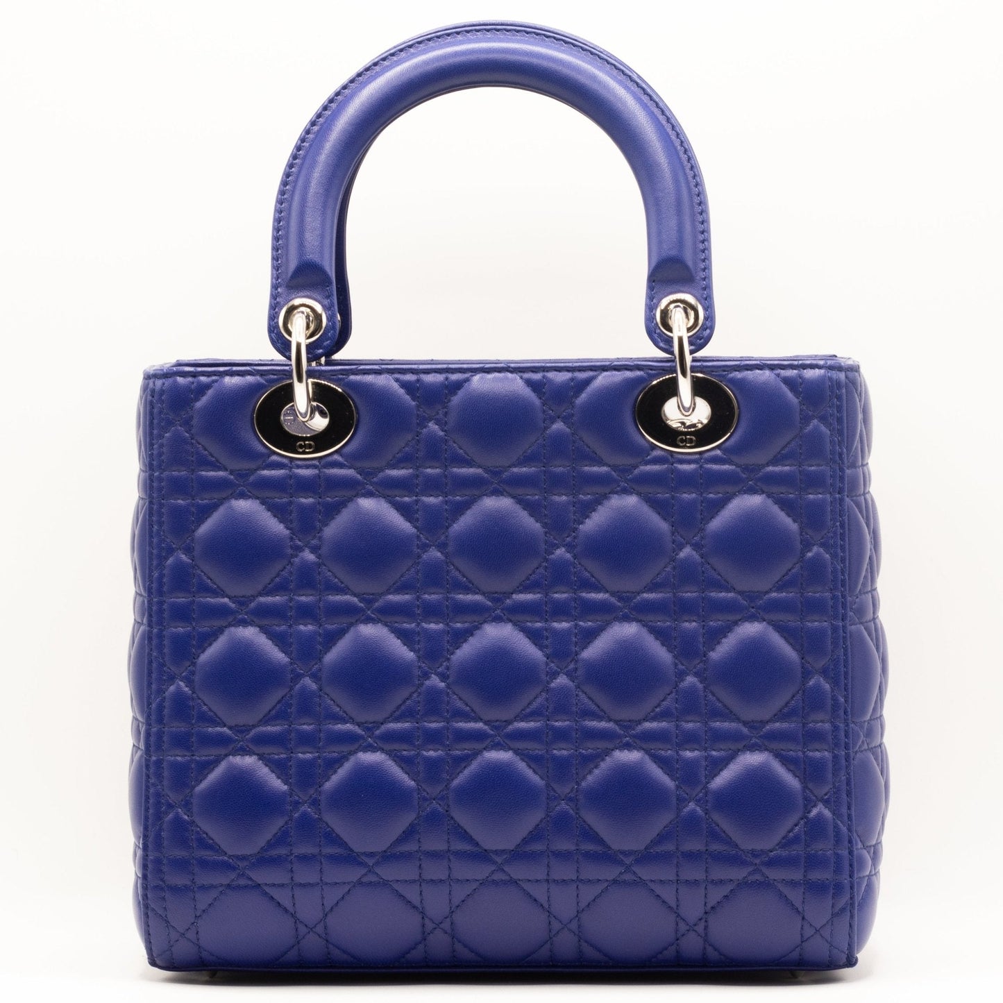 Lady Dior Cannage Iris Leather Medium