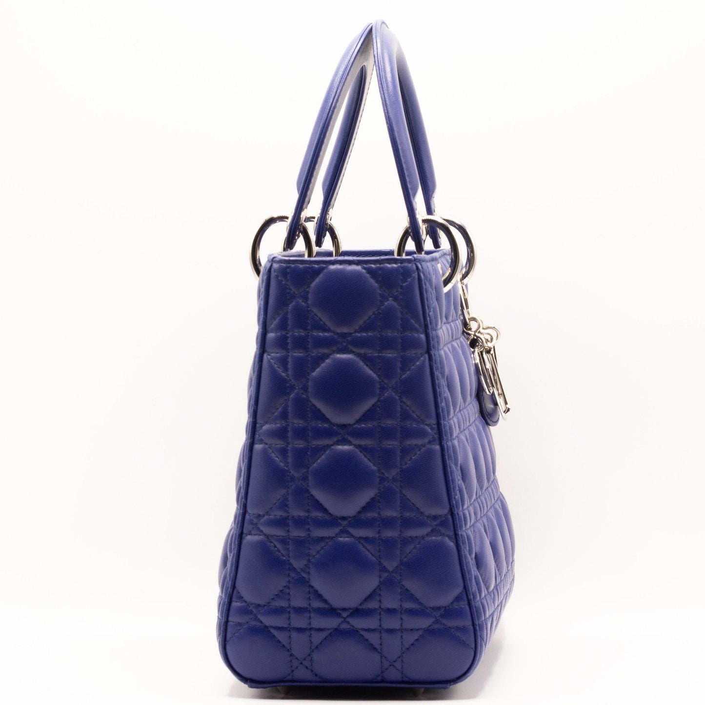 Lady Dior Cannage Iris Leather Medium