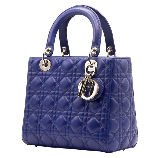 Lady Dior Cannage Iris Leather Medium