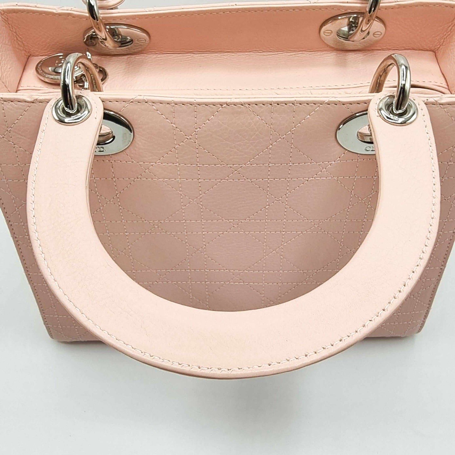 Lady Dior Pink Leather Medium