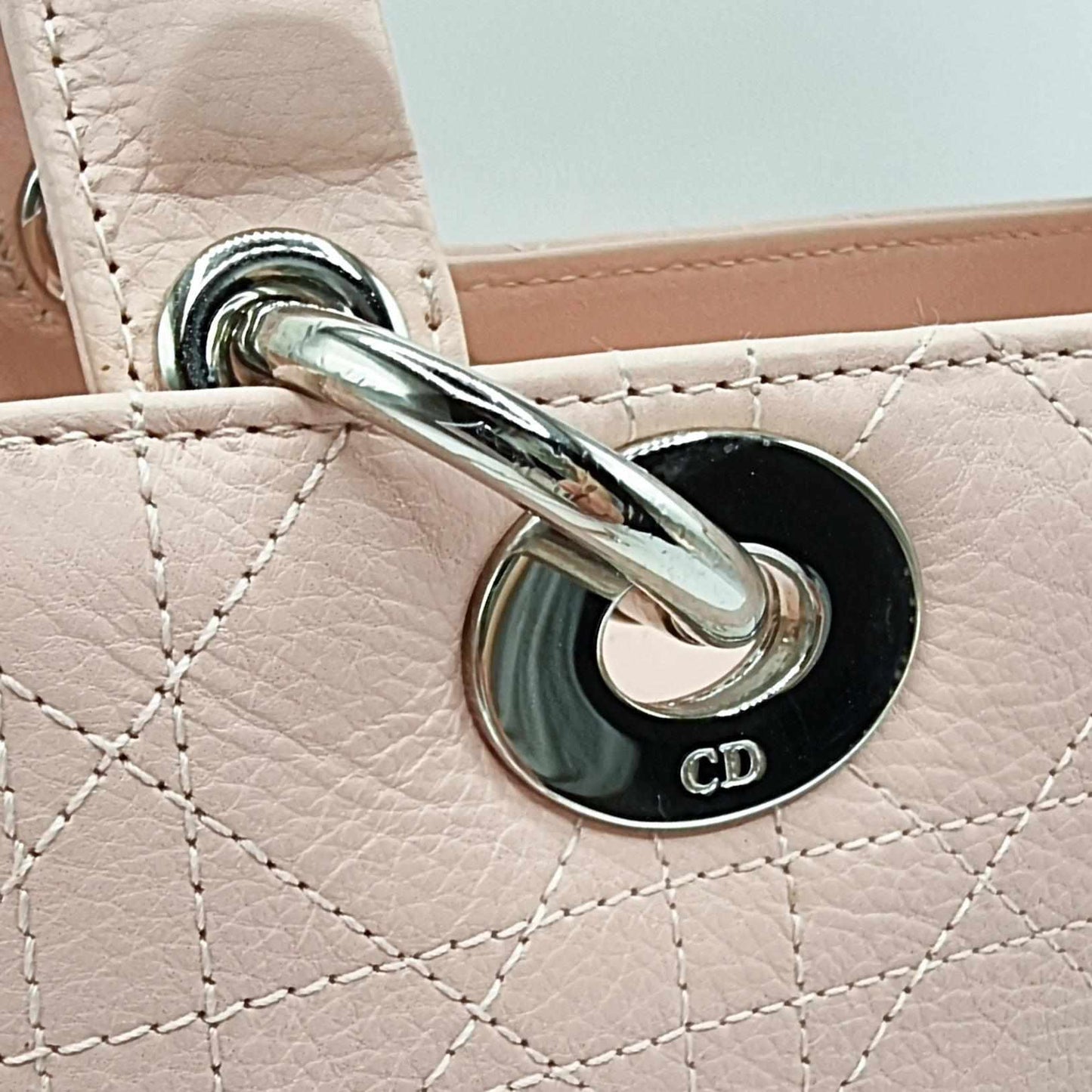 Lady Dior Pink Leather Medium