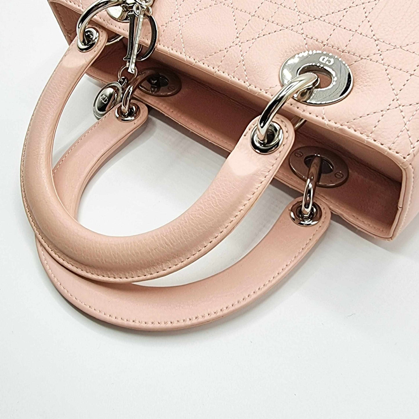 Lady Dior Pink Leather Medium