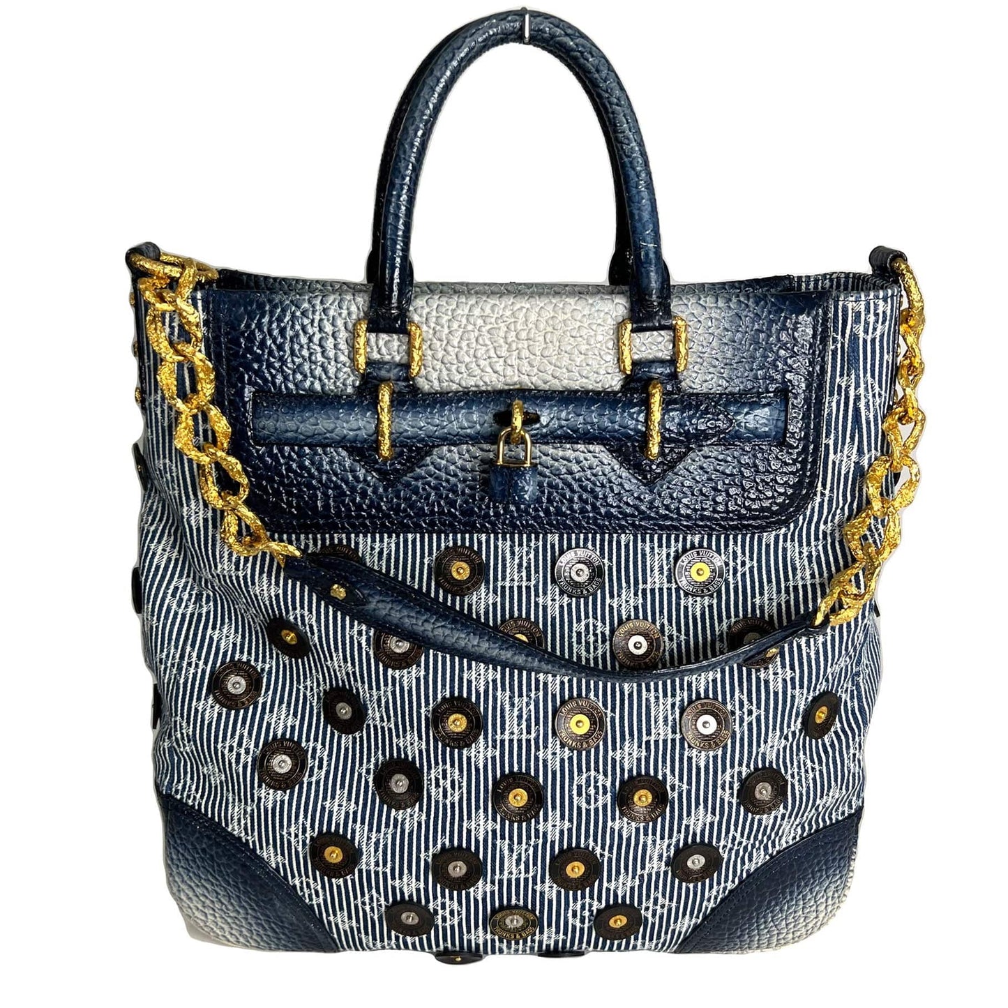 Louis Vuitton Denim Stripes Corsaire Polka Dot Tote