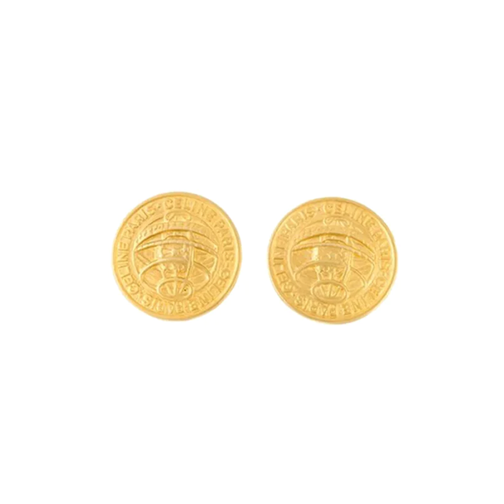 Celine Vintage Medallion Earrings