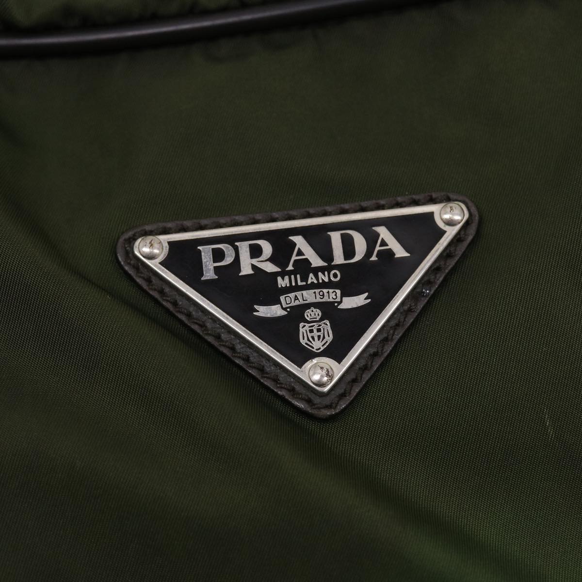 PRADA Boston Bag Nylon Khaki  tb781