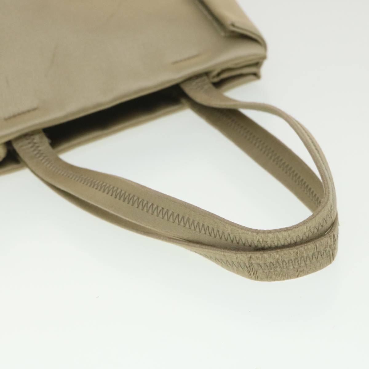 PRADA Hand Bag Satin Beige  yb004