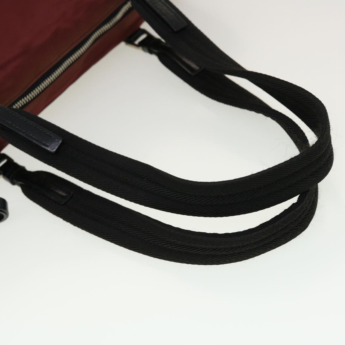 PRADA Shoulder Bag Nylon Leather Red  yb140