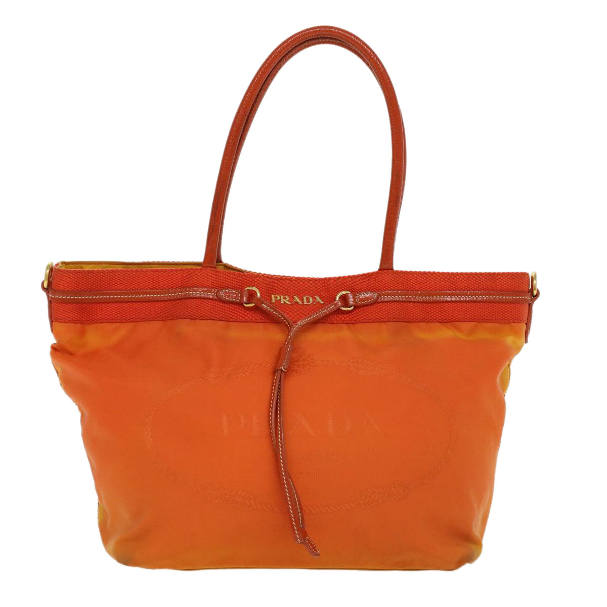 PRADA Tote Bag Nylon Orange  yb156