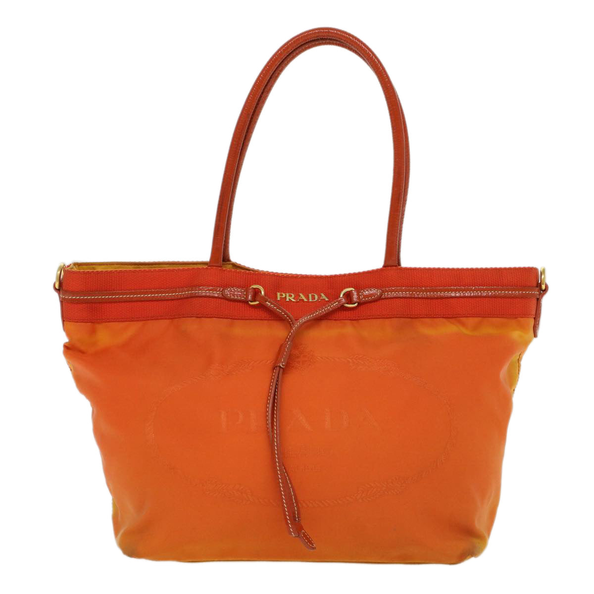 PRADA Tote Bag Nylon Orange  yb156