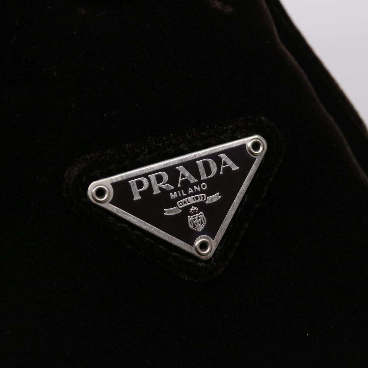 PRADA Tote Bag Velor Brown  yb201