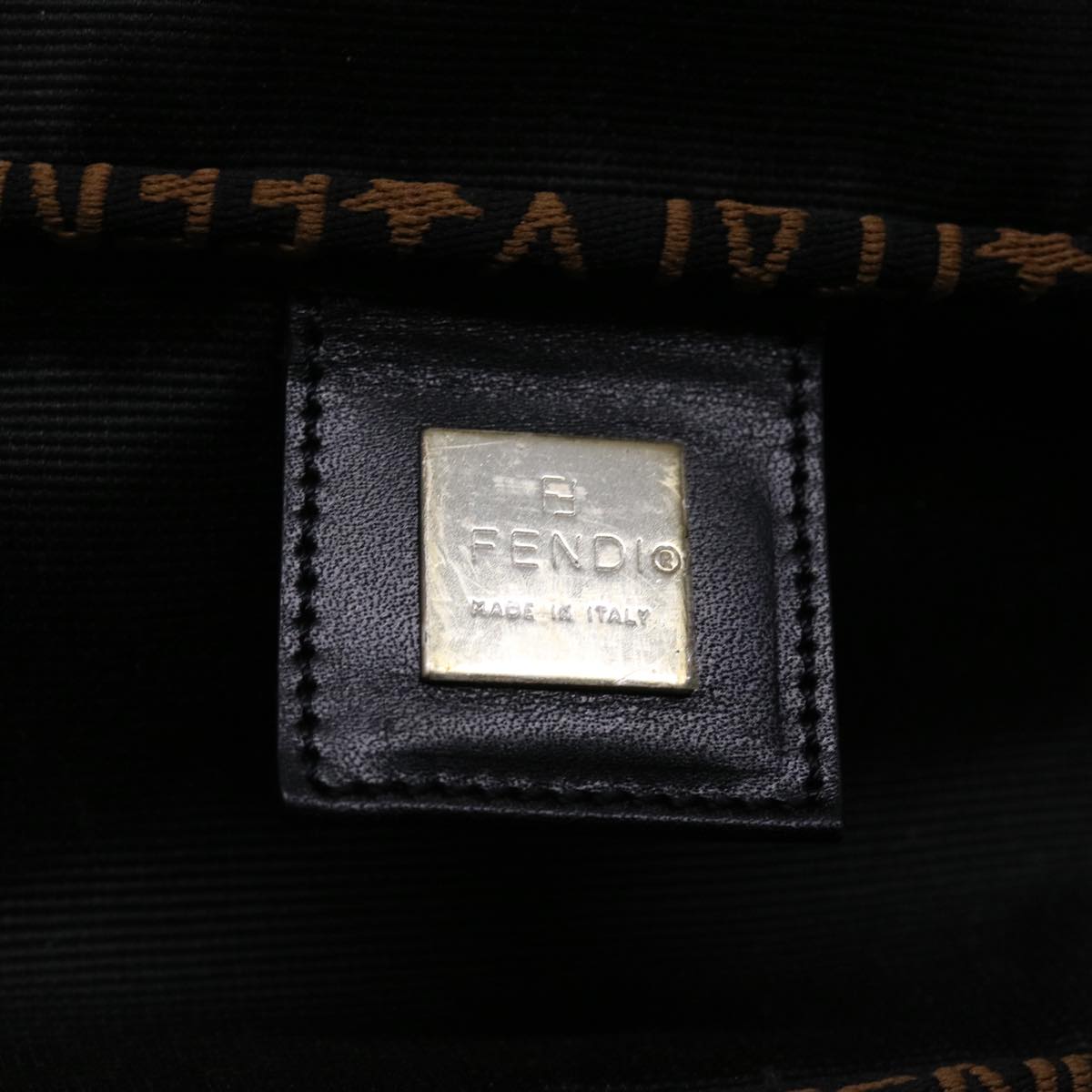 FENDI Hand Bag Nylon Black  yb205