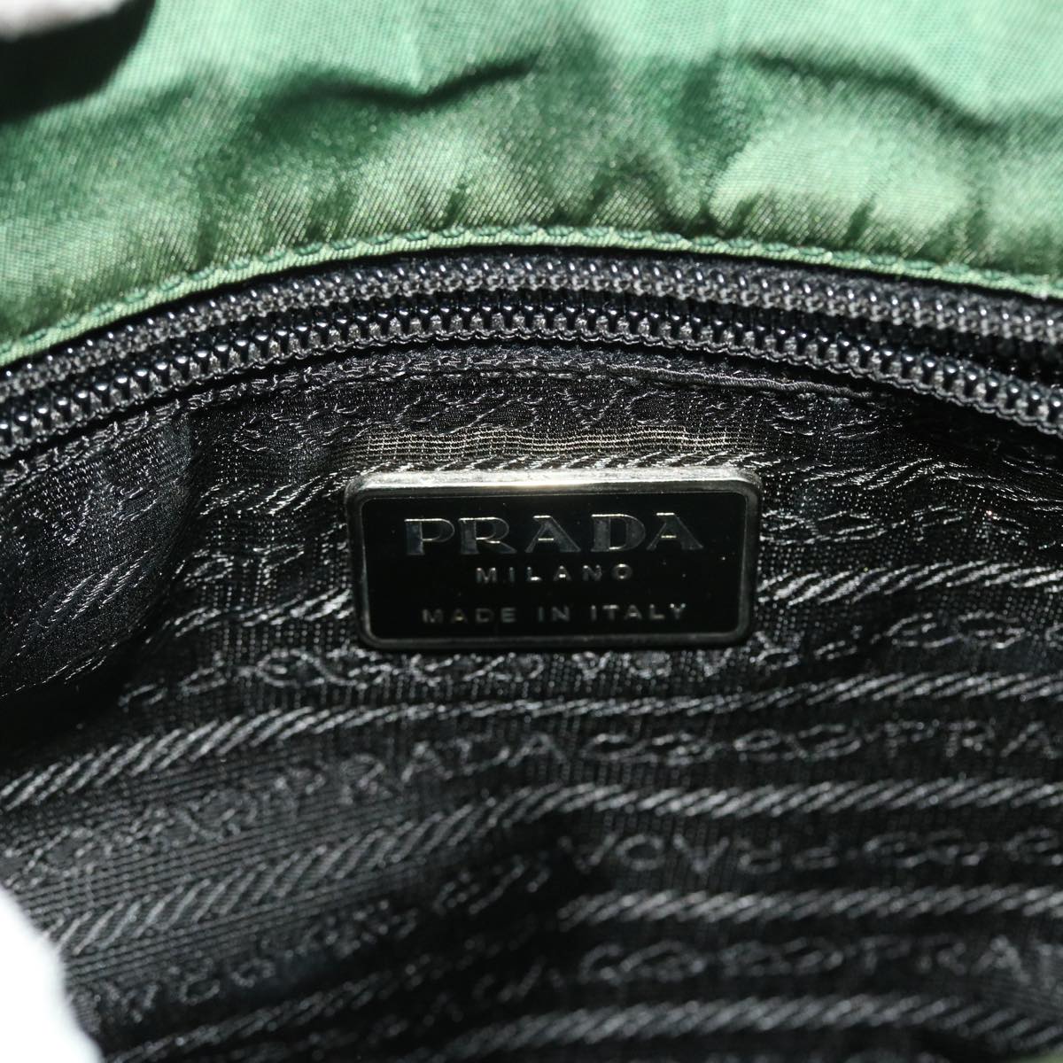 PRADA Hand Bag Nylon Green  yb268