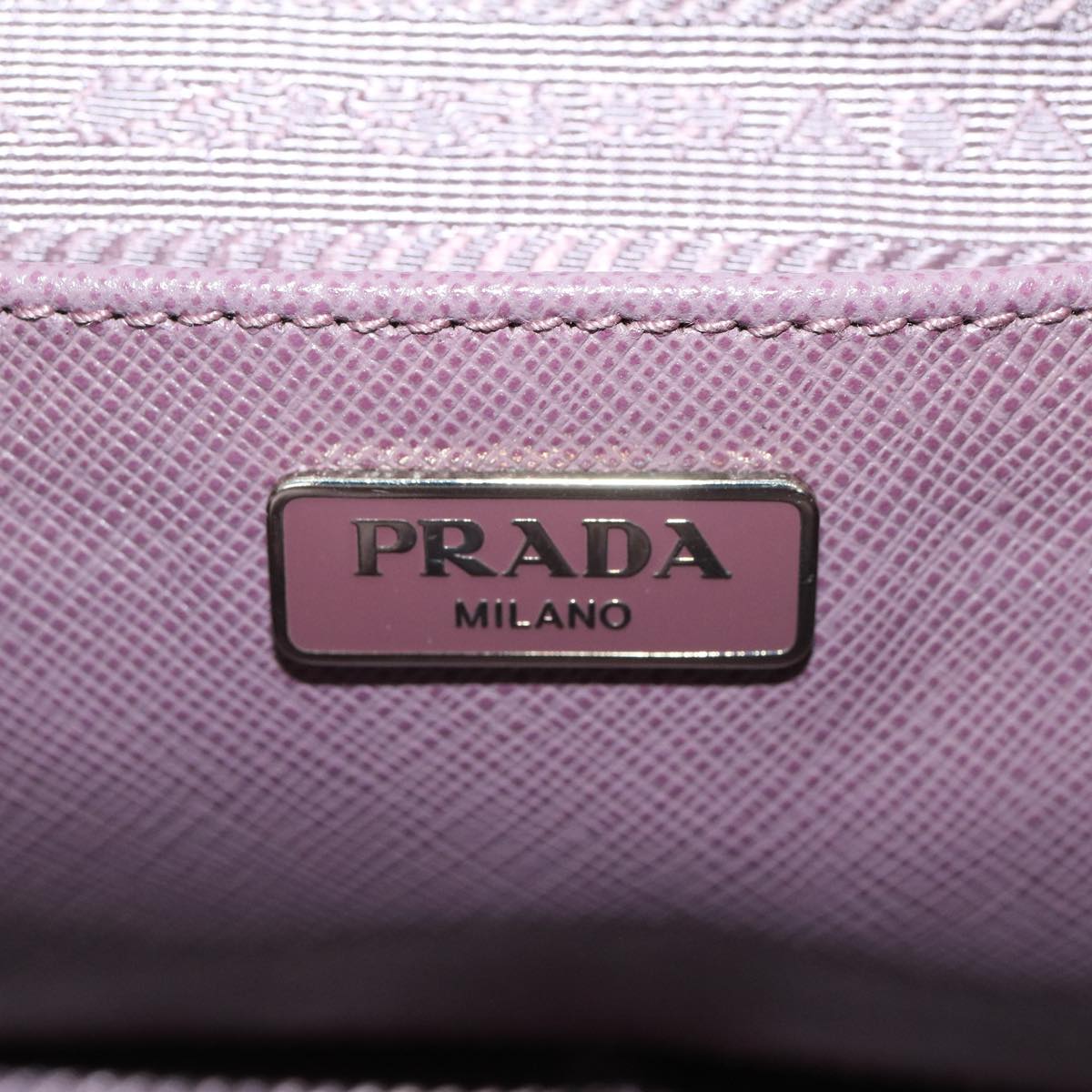 PRADA Chain Shoulder Bag Quilted Nylon Purple  yk4614