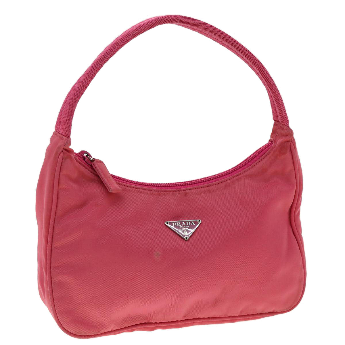 PRADA Hand Bag Nylon Pink  yk4885