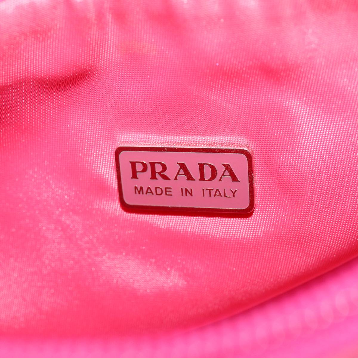 PRADA Hand Bag Nylon Pink  yk4885