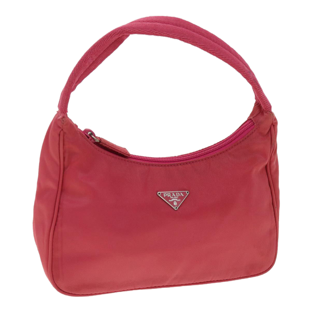 PRADA Hand Bag Nylon Pink  yk5469