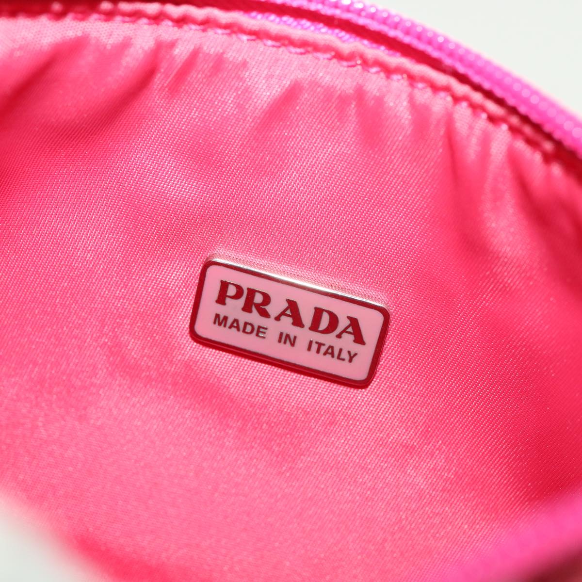 PRADA Hand Bag Nylon Pink  yk5469