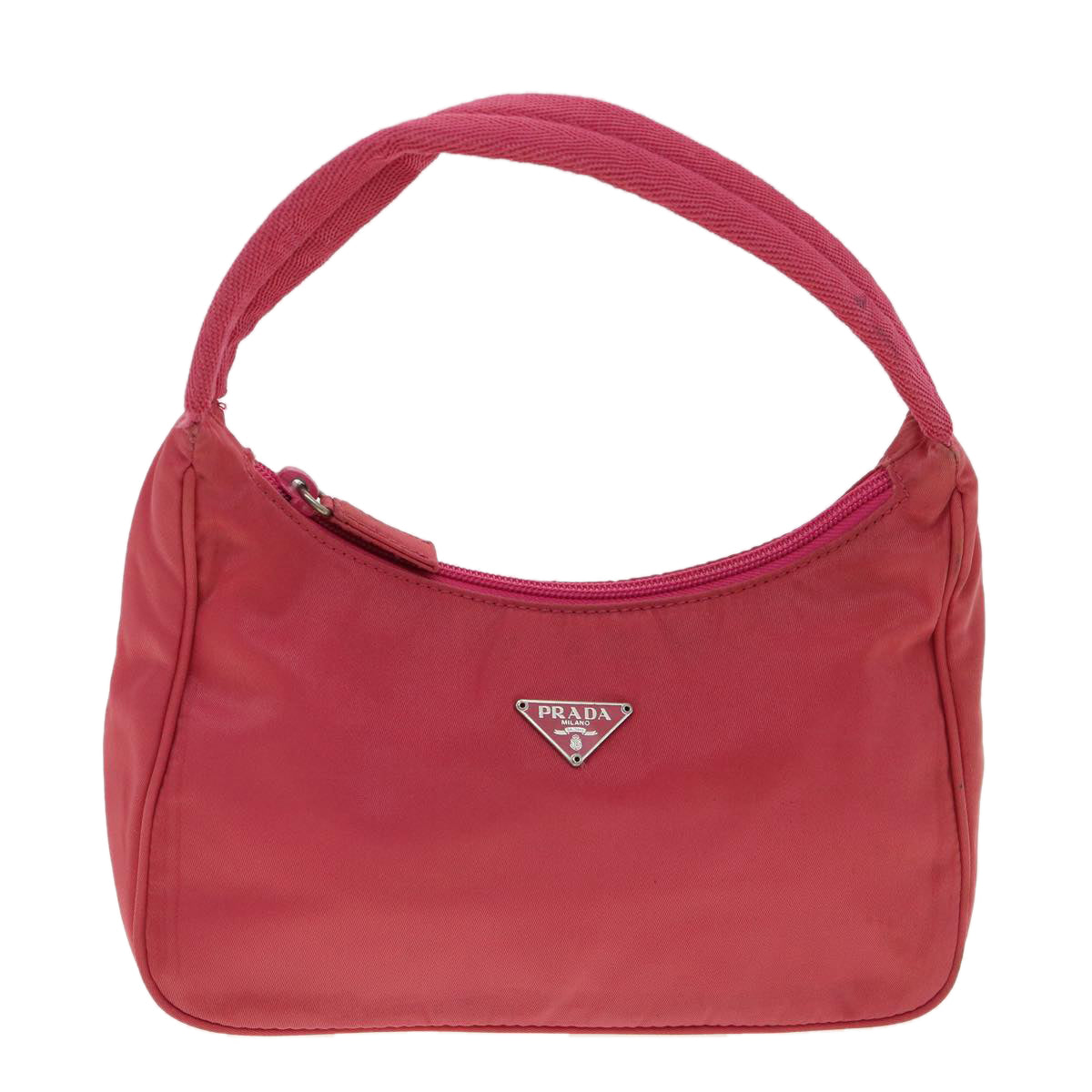 PRADA Hand Bag Nylon Pink  yk5469