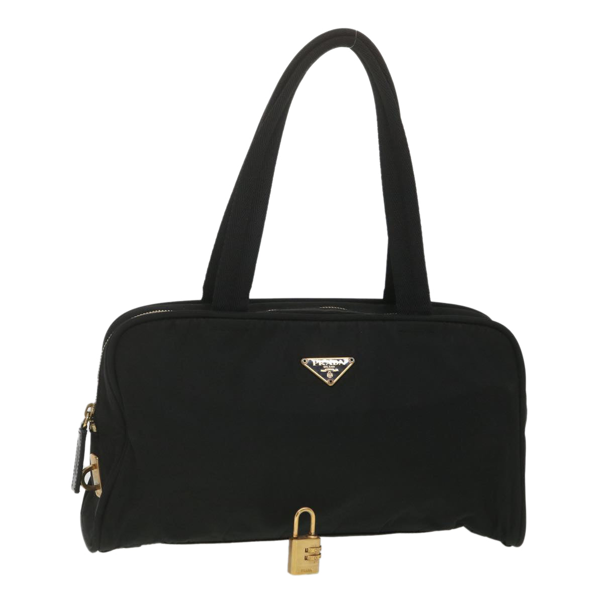 PRADA Semi-Shoulder Shoulder Bag Nylon Black BR0140  yk5703