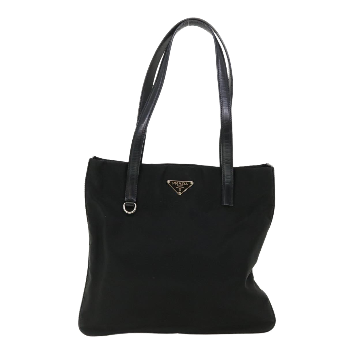 PRADA Tote Bag Nylon Black  yk5747