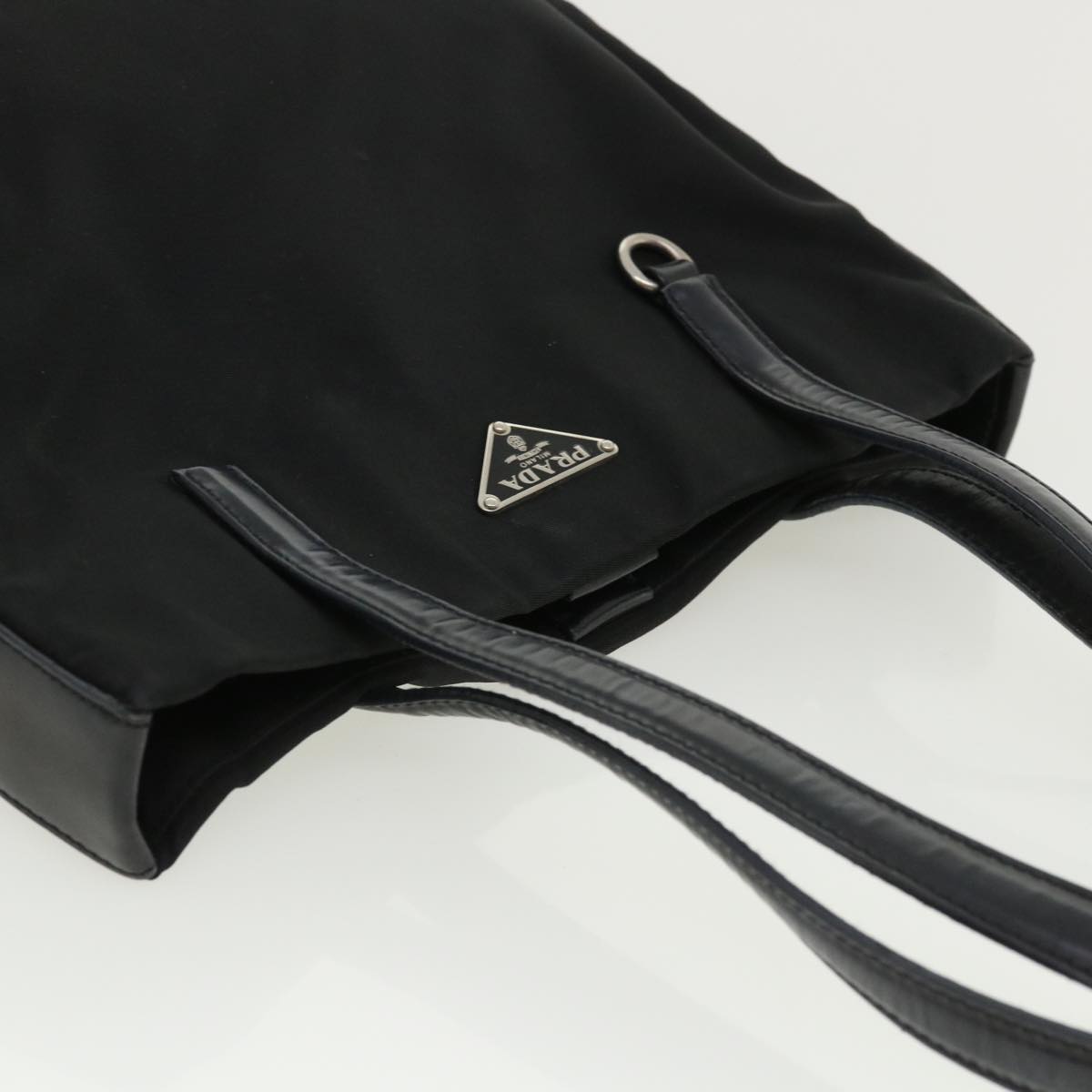 PRADA Tote Bag Nylon Black  yk5747