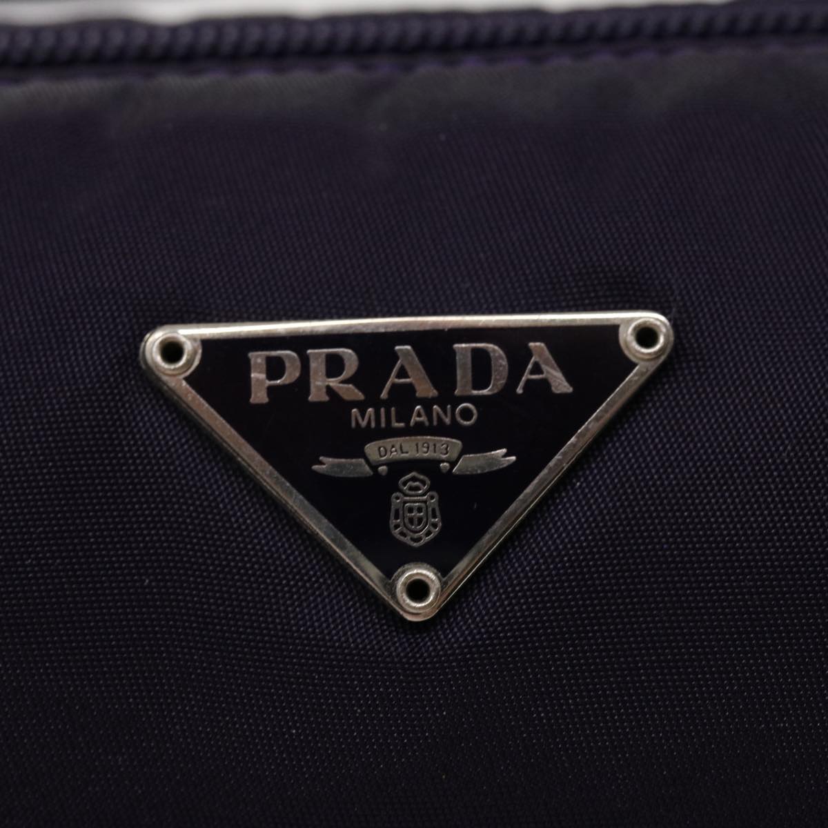 PRADA Accessory Pouch Nylon Purple  yk5948