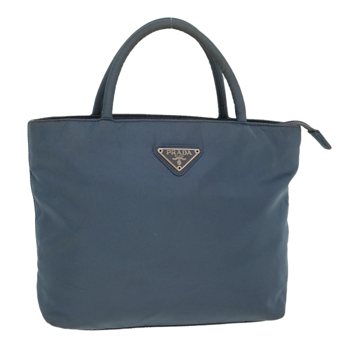 PRADA Hand Bag Nylon Blue  yk6445