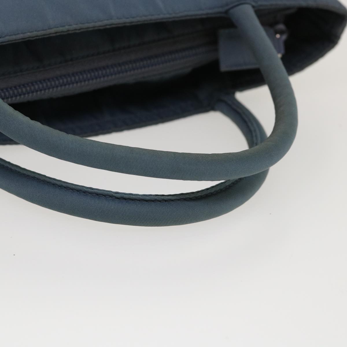 PRADA Hand Bag Nylon Blue  yk6445