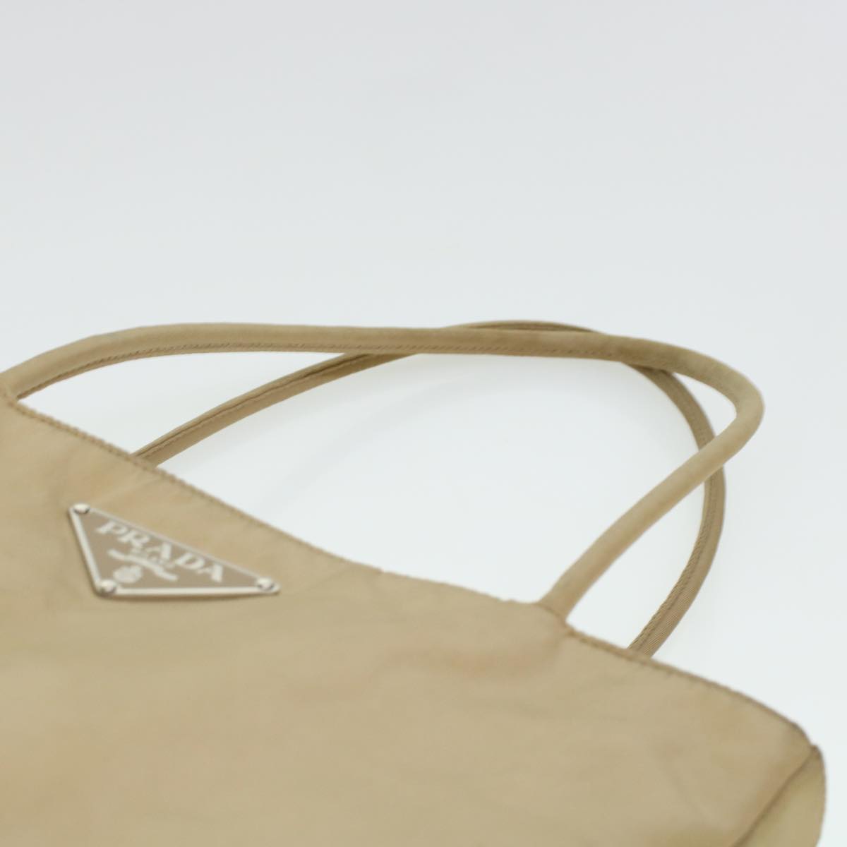 PRADA Tote Bag Nylon Beige  yk6796B