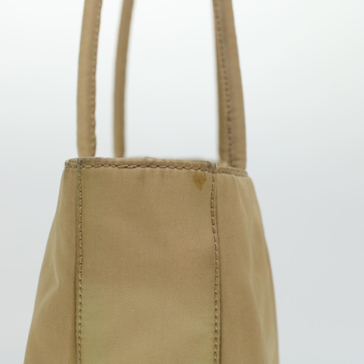 PRADA Tote Bag Nylon Beige  yk6796B