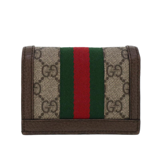 GUCCI GG Canvas Web Sherry Line Ofidia Wallet Beige Red Green 523155  yk7191