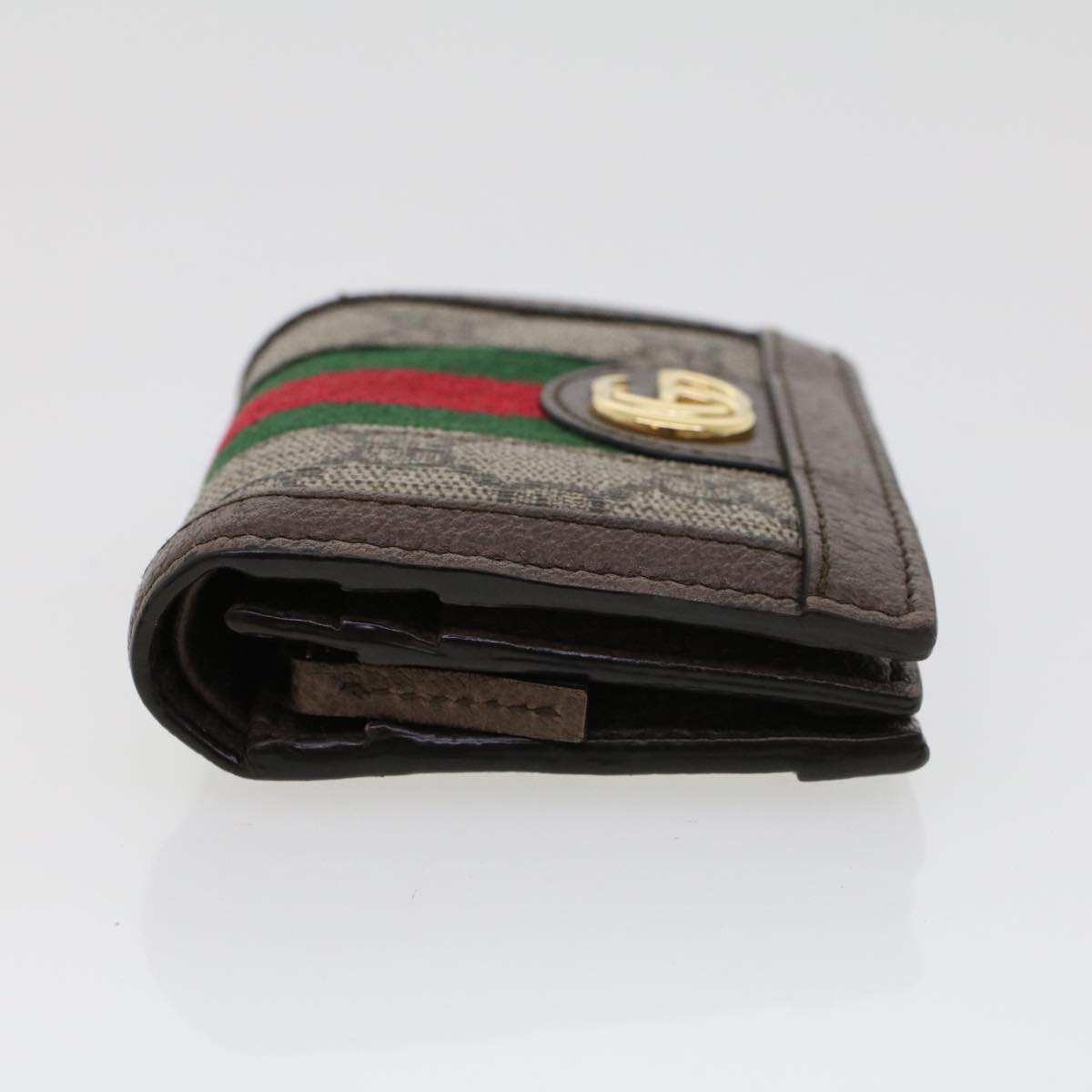 GUCCI GG Canvas Web Sherry Line Ofidia Wallet Beige Red Green 523155  yk7191