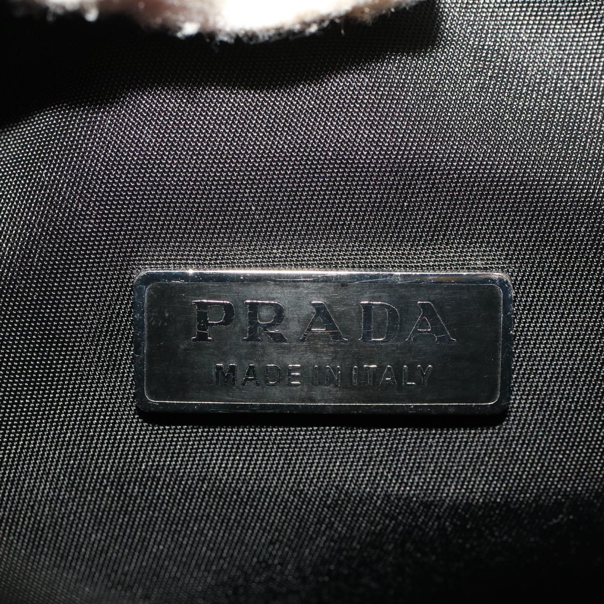 PRADA Hand Bag Nylon Black  yk7498