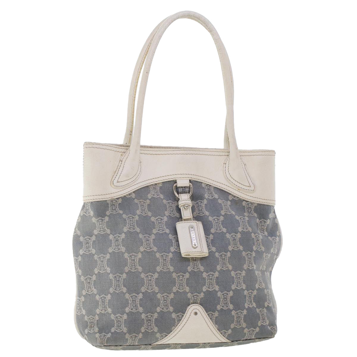 Celine Paris Macadam Canvas Tote Bag Blue  yk7968